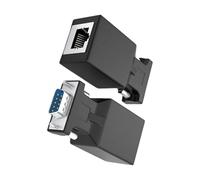 ZBIianxer Adaptador RJ45 RS232 a RJ45 Ethernet para dispositivos RS232 Ethernet, conversión de hasta 20 m de transmisión