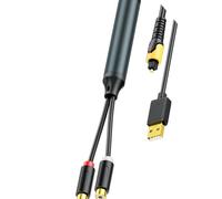 ZBIianxer Cable adaptador de fibra óptica de alta calidad a dos conectores dorados para el hogar de fibra óptica premium a dos cables adaptadores de fono