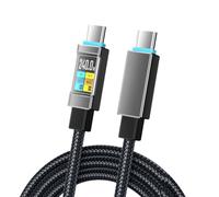 ZBIianxer Cable de alimentación rápida USB C Cable Trenzado de 1, 5 M | Cable de datos tipo C con salida de 240 W y transferencia de 480 Mbps para configuración doméstica o de escritorio