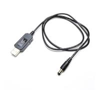 ZBIianxer Cable de alimentación USB a DC3, 5, 35 mm, conector de 3, 5, 35 mm, ajustable, 5 V a 9 V, 12 V para electrónica portátil, pantalla digital, cable de refuerzo ajustable
