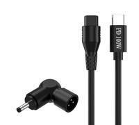 ZBIianxer Cable de carga rápida de 100 W tipo C a conector de 3 pines, detección de voltaje segura, soporte para múltiples dispositivos