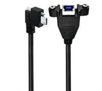 ZBIianxer Cable de extensión de enchufe de velocidad USB3.0 tipo C, paso de instalación de panel para gabinetes de control industrial, extensión de montaje en panel tipo C, enchufe, gabinete