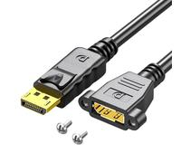 ZBIianxer Cable de extensión DP1.4 DisplayPort con Conectores Reforzados para un Juego Estable de 4K60Hz Cable de extensión DisplayPort