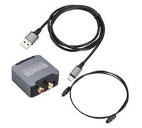 ZBIianxer Conversor de sonido digital de fibra óptica SPDIF a analógico, salida de amplificador de decodificación para ahorrar espacio en casa