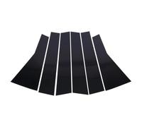 ZBIianxer Cubiertas para molduras de columnas de Ventanas Exteriores | 6 cubiertas de policarbonato con forma, respaldo adhesivo de cobertura total, acabado negro brillante para pilares