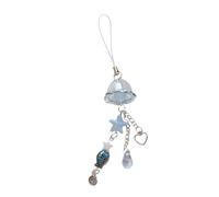 ZBIianxer Elegante bolso y decoración clave estrellas de mar decorativas llavero tema marino elegante teléfono llavero accesorio