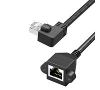 ZBIianxer Extensor de cable Cat6 RJ45, adaptador flexible en ángulo, conectores FTP para redes Cat5e, Cat5, extensor Ethernet blindado
