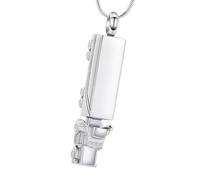 ZBIianxer Memorials - Colgante de acero inoxidable para cremación con símbolo de tren, seguro y cómodo, para llevar colgantes de Memorials