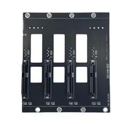 ZBIianxer Placa posterior rápida 5.1 de 4 bahías, soporta 6 Gb/s, con ventilador de refrigeración, marco de metal para almacenamiento plano posterior