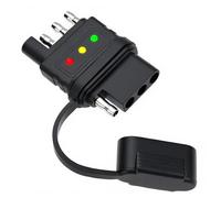 ZBIianxer Probador de luz de remolque de 4 pines con indicadores LED para fácil detección de errores, herramienta de diagnóstico de luz de camión