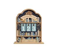ZBIianxer Rastreadores de Progreso de Lectura de Madera con Tarjeta numérica, Libros leídos Este año, Letrero para decoración de estantería, Libro de Regalo, Contador de Progreso