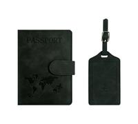 ZBIianxer Titular de Pasaportes Etiquetas de Equipaje Cartera de con Bloqueo Etiquetas de Maleta Debe Tener Portapasaportes y Etiquetas de Equipaje Conjunto Cartera de Bloqueo Maleta de Viaje