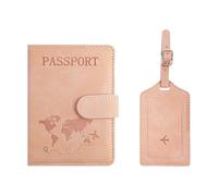 ZBIianxer Titular de Pasaportes Etiquetas de Equipaje Cartera de con Bloqueo Etiquetas de Maleta Debe Tener Portapasaportes y Etiquetas de Equipaje Conjunto Cartera de Bloqueo Maleta de Viaje