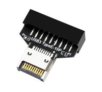 ZBIianxer USB3.0 19Pin 20Pin to USB C Header Adapter Vertical TypeE Conversión para placas base