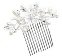 ZBJBinCH Peine para el pelo de novia, el último estilo de accesorios para el cabello de novia es una necesidad de boda, accesorios para el cabello de perlas para la novia y sus damas de honor (blanco)