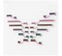 ZBJDX Estantes De Pared para Esmaltes De UñAs, Juego De 12 Estantes para Almacenar Aceites Esenciales, Vitrina De Metal para CosméTicos, Compatible con Arreglos De Bricolaje,Blanca