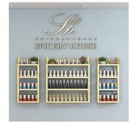 ZBJDX Organizador De Esmaltes De UñAs De Pared, Juego De 3 Expositores De CosméTicos De Varios Niveles, Estante Flotante para SalóN De UñAs, SPA Y Tienda En Casa,Oro
