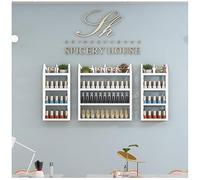 ZBJDX Organizador De Esmaltes De UñAs De Pared, Juego De 3 Expositores De CosméTicos De Varios Niveles, Estante Flotante para SalóN De UñAs, SPA Y Tienda En Casa,Blanca