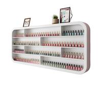 ZBJDX Soporte De Pared para Esmalte De UñAs Lacado Blanco para SalóN De UñAs En Casa, Organizador De CosméTicos Rectangular, CláSico Y VersáTil,1.0m