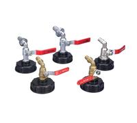 ZBJGBUIA Adaptador de Grifo for Tanque IBC, Conector de Rosca Gruesa de 1/2" a 3/4", Piezas de Repuesto, Grifo de Agua de latón metálico(Yollow)
