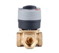 ZBJGBUIA Válvula de Bola motorizada con actuador eléctrico DN20 DN25, válvula eléctrica latón 3 vías(Actuator)