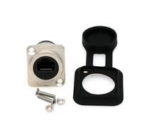 ZBLZGP Adaptador tipo panel RJ45, módulo tipo D, categoría 6, red CAT6 Gigabit a tope recto, cable de red RJ45 para transmisión de señal multimedia (D-CAT6, plateado)