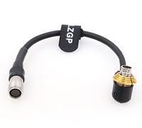 ZBLZGP Ángulo recto Hirose 20 Pin Cable Extensión Servo Lente Control para Canon 18-80/70-200mm 6"