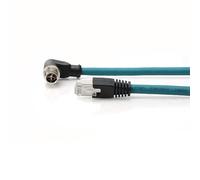 ZBLZGP Ángulo recto M12 8 posiciones X-Code macho a RJ45 Cat6a Ethernet blindado Cable para cámara industrial Cognex (10M)