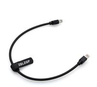 ZBLZGP Cable CAT6 Gigabit Ethernet Categoría 6 macho a macho, altamente flexible, blindado, industrial, RJ45 a RJ45, cable de transferencia de datos para red de área portátil (recto, negro, 30 cm)