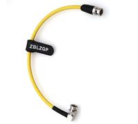 ZBLZGP Cable coaxial de vídeo HD-SDI de 12 G, 75 ohmios, BNC macho a BNC macho en ángulo recto para monitor 4K SmallHD Atomos Monitor Alexa DSMC2 cámara de vídeo (amarillo, 5 m)