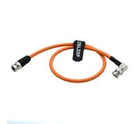 ZBLZGP Cable coaxial de vídeo HD-SDI de 12 G, 75 ohmios, BNC macho a BNC macho en ángulo recto para monitor 4K SmallHD Atomos Monitor Alexa DSMC2 cámara de vídeo (naranja, 30 cm)
