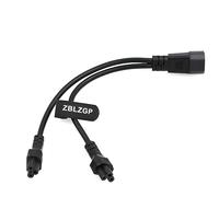 ZBLZGP Cable corto de enchufe divisor C14 a 2XC5, cable adaptador divisor en Y IEC 320 C14 macho a doble C5 hembra Y divisor para pantalla de host de computadora de 30 cm