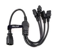 ZBLZGP Cable de alimentación de extensión IEC 320 C14 macho a 4XC13 hembra, C14 a 4 x C13 UPS/PDU tipo Y, cable de alimentación divisor, 250 V/10 A (C14-4xC13 60 cm)