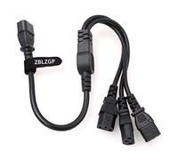 ZBLZGP Cable de alimentación de extensión IEC 320 C14 macho a enchufe hembra 3XC13 tipo Y cable de alimentación, 250 V/10 A (C14-3 x C13 60 cm)