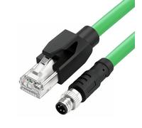 ZBLZGP Cable de bus de campo M8 de 4 polos A a RJ45, resistente a interferencias, revestimiento de PVC, 2,0 m, para cableado de dispositivos de automatización de fábricas