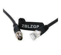 ZBLZGP Cable Ethernet M12 X-Code de 8 pines a RJ45 para cámaras industriales Cognex, cable de red impermeable de alta flexibilidad blindado (1 m)