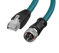 ZBLZGP Cable flexible M12 de 8 pines hembra X-Code RJ45 de 1 m para automatización industrial