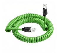 ZBLZGP Cable RJ45 retráctil Cat6A en espiral de alta elasticidad, resistente a los álcalis, cubierta exterior de PUR resistente a los ácidos, diseño flexible y elástico, ideal para laptop, router