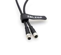 ZBLZGP Conector de cable circular industrial M8 de 4 pines de 12 mm, resistente al agua, IP67 A, sensor de código, junta de tornillo, enchufe macho hembra, cable blindado con cable, 1 m