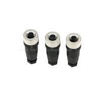 ZBLZGP Conector de sensor M12, resistente al agua, conector hembra, conector de rosca, conector eléctrico (hembra recta, 3 paquetes-5 pines)