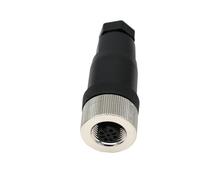 ZBLZGP Conector de sensor M12, resistente al agua, conector hembra de rosca, conector eléctrico (hembra recta, 1 paquete de 5 pines)