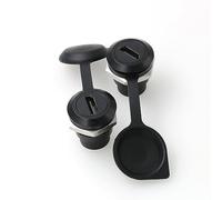 ZBLZGP Conector HDMI redondo empotrable para transferencia de datos, conector recto de doble paso, sin soldadura, módulo HDMI para carcasa de equipo de audio y vídeo, color negro, 2 unidades