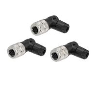 ZBLZGP Conector hembra de ángulo recto M8 de 3 pines con sensor de código A, circular, impermeable, para aviación industrial, cable de comunicación de datos, enchufe para bicicletas electrónicas de