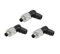 ZBLZGP Conector M8 A código de 4 pines, impermeable, macho, acoplamiento, industrial, circular, para bicicletas eléctricas, para comunicación de datos y conexión de E/S, paquete de 3