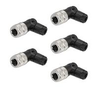 ZBLZGP Conector M8 montado de 3 pines, terminal de enchufe de cobre impermeable de 3 pines, conector de automatización de sensor industrial para montaje de cables de bricolaje, paquete de 5