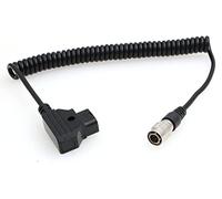 ZBLZGP D-Tap a Hirose - Cable de alimentación en espiral macho de 4 pines para dispositivos de sonido 688 644 633 Zoom F8 F4 ZAXCOM