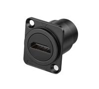 ZBLZGP Extensión de divisor HDMI conector hembra tipo D Montaje en panel HDMI 4K 60 Hz HD para caja de montaje en bastidor servidor de video en rack, negro