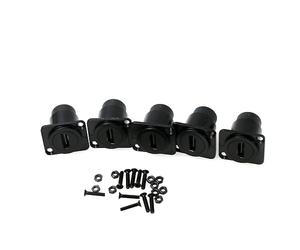 ZBLZGP Extensión de mamparo HDMI hembra tipo D, montaje en panel HDMI 4K 60Hz HD para carcasa de servidor de rack de video, 5 unidades, color negro