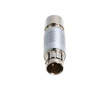ZBLZGP Fischer S104 - Conector macho de 3 pines para montaje circular (latón cromado natural, sin alivio de curvatura)