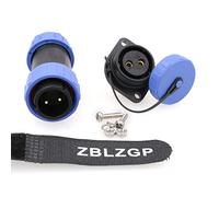 ZBLZGP HE21 2 Clavijas IP68 Impermeable Enchufe Aviación Circular Industrial para Iluminación Interior Exterior Montaje con Tornillo